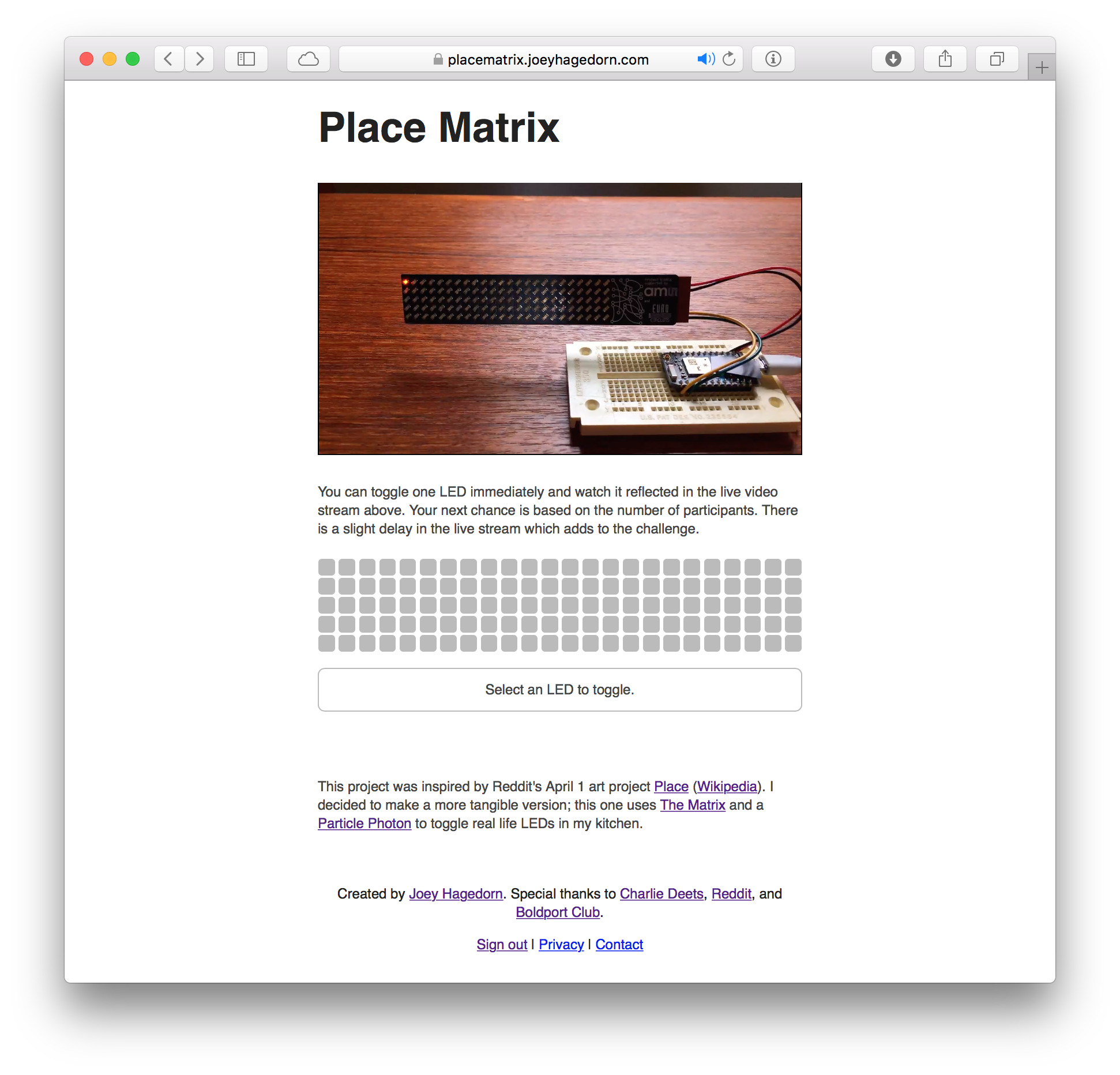 Place Matrix